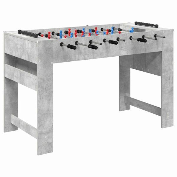 Tischfußballtisch Beton Grau 125 x 60,5 x 80 cm Holzwerkstoff