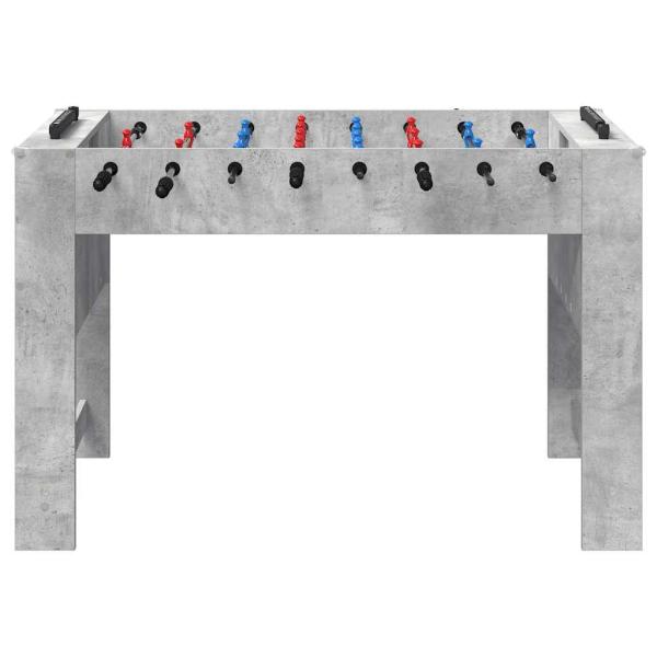 Tischfußballtisch Beton Grau 125 x 60,5 x 80 cm Holzwerkstoff