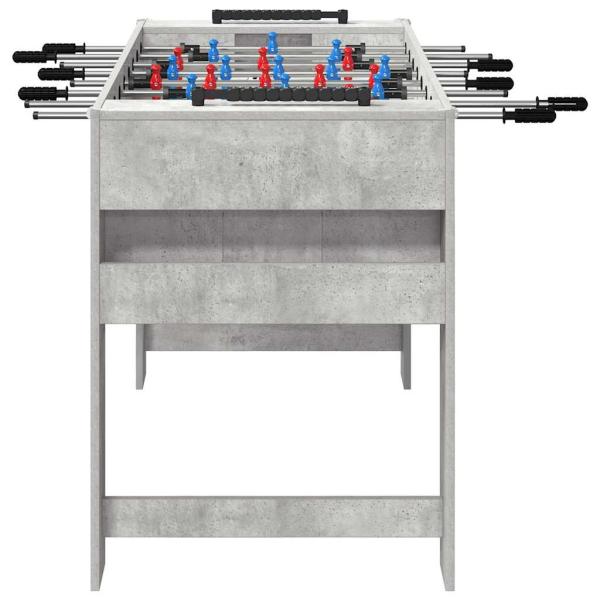 Tischfußballtisch Beton Grau 125 x 60,5 x 80 cm Holzwerkstoff