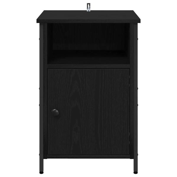 Nachttisch Schwarz Eichen-Optik 40 x 42 x 60 cm Holzwerkstoff