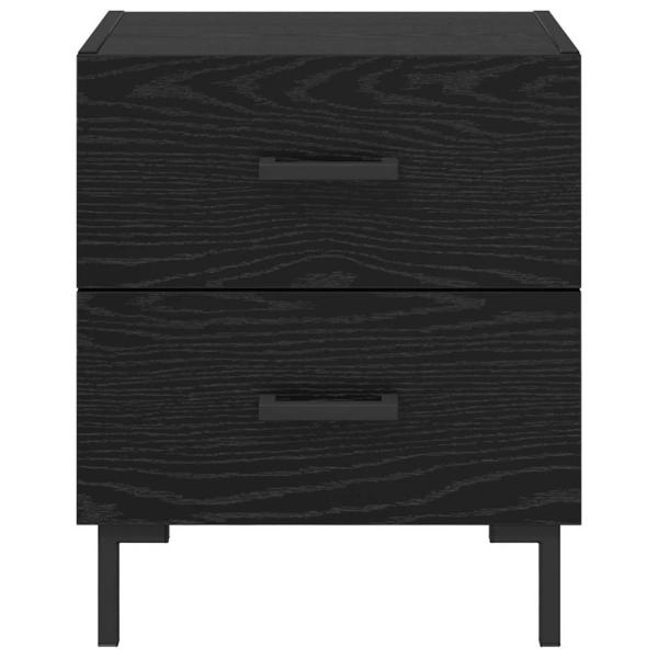 Nachttisch 2 pcs Schwarz Eichen-Optik 40 x 35 x 47,5 cm
