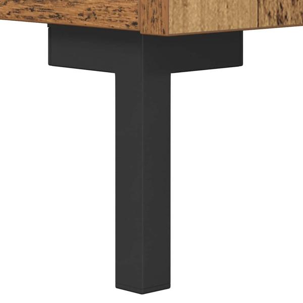 Nachttisch mit Schubladen Altholz 40 x 40 x 66 cm Holzwerkstoff