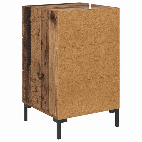 Nachttisch mit Schubladen Altholz 40 x 40 x 66 cm Holzwerkstoff