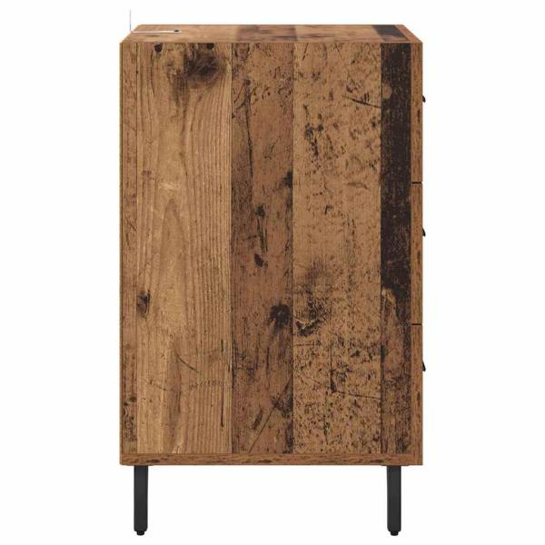 Nachttisch mit Schubladen Altholz 40 x 40 x 66 cm Holzwerkstoff