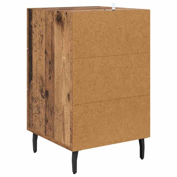 Nachttisch mit Schubladen Altholz 40 x 40 x 66 cm Holzwerkstoff