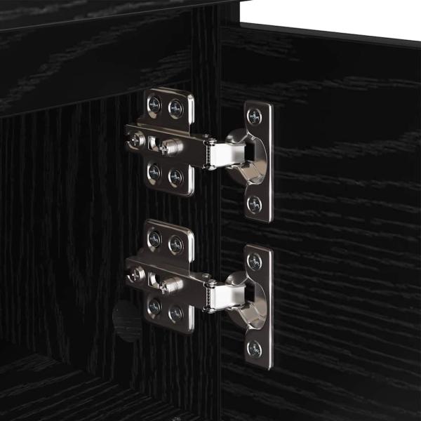 Nachttisch 2 pcs Schwarz Eichen-Optik 40 x 35 x 50 cm