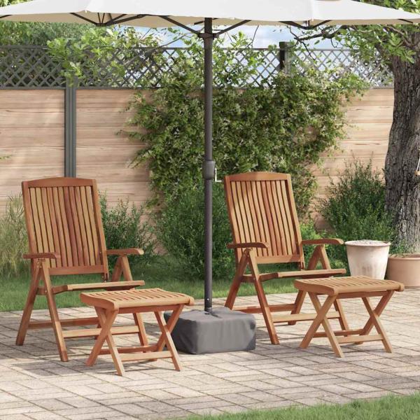 ARDEBO.de - Garten Essgruppe 4 pcs Braun Massivholz Teak
