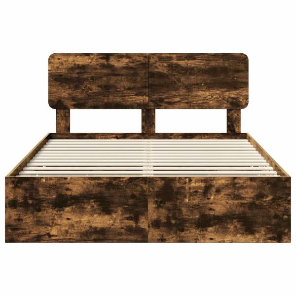 Bettrahmen Geräucherte Eiche 160 x 200 cm Ingenieurs Holz