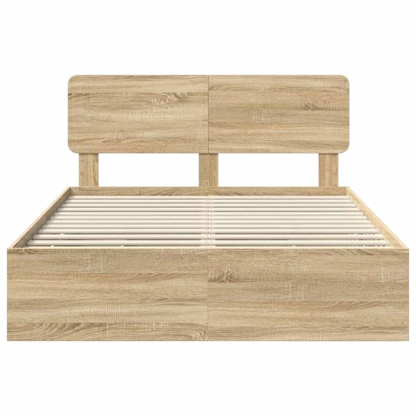 Bettrahmen Sonoma-Eiche 150 x 200 cm Ingenieurs Holz