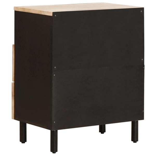 Nachttisch mit Schubladen Weiß 50 x 33 x 60 cm Massivholz Mango