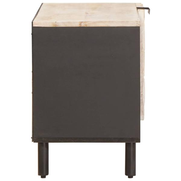 TV-Schränk Weiße gewaschene Oberfläche 80 x 31,5 x 46 cm