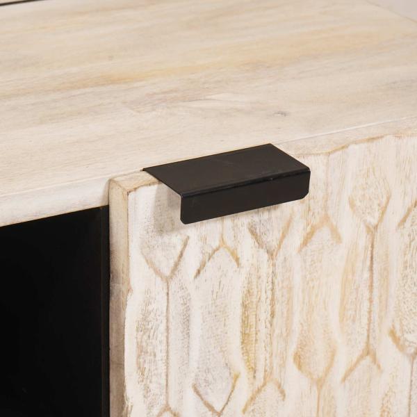 TV-Schränk Weiße gewaschene Oberfläche 80 x 31,5 x 46 cm