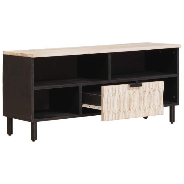 TV-Schränk Weiße gewaschene Oberfläche 100 x 33,5 x 46 cm