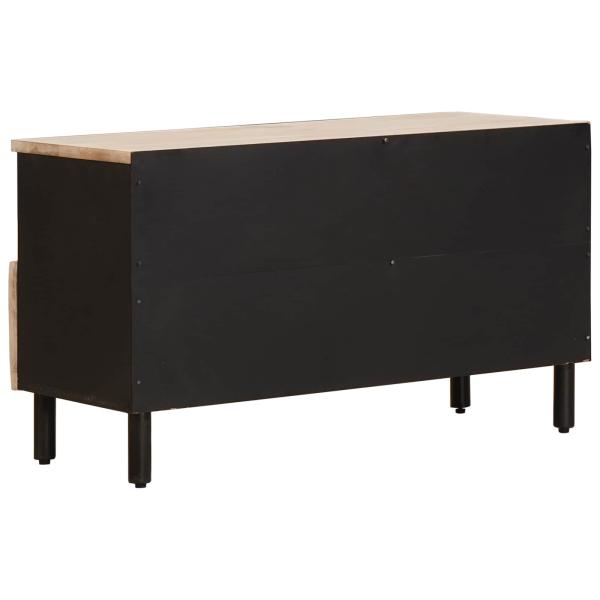 ARDEBO.de - TV-Schränk Weiße gewaschene Oberfläche 80 x 33,5 x 46 cm