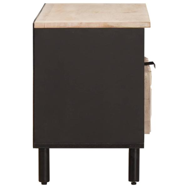 TV-Schränk Weiße gewaschene Oberfläche 80 x 33,5 x 46 cm