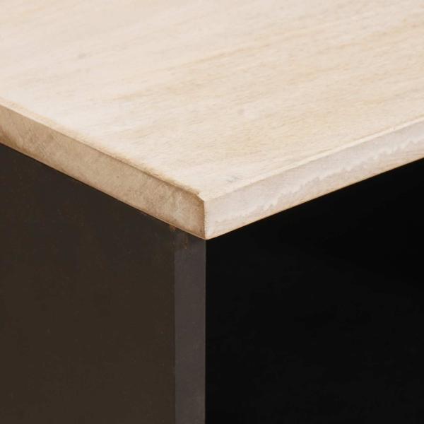 TV-Schränk Weiße gewaschene Oberfläche 80 x 33,5 x 46 cm