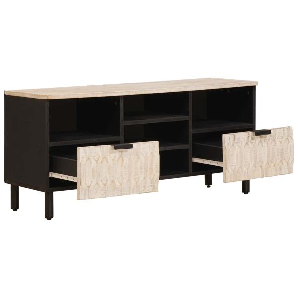 TV-Schränk Weiße gewaschene Oberfläche 100 x 33,5 x 46 cm