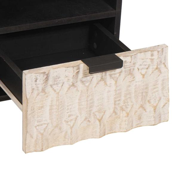 TV-Schränk Weiße gewaschene Oberfläche 100 x 33,5 x 46 cm