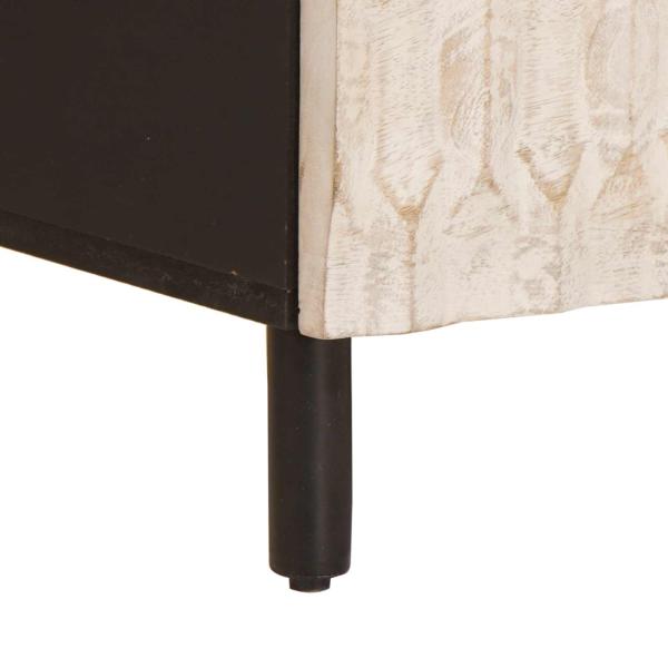 TV-Schränk Weiße gewaschene Oberfläche 100 x 33,5 x 46 cm