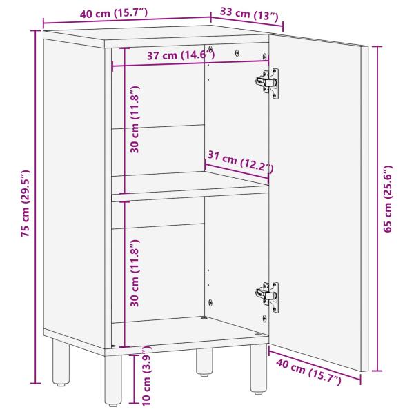 Sideboard Uni Weiße gewaschene Oberfläche