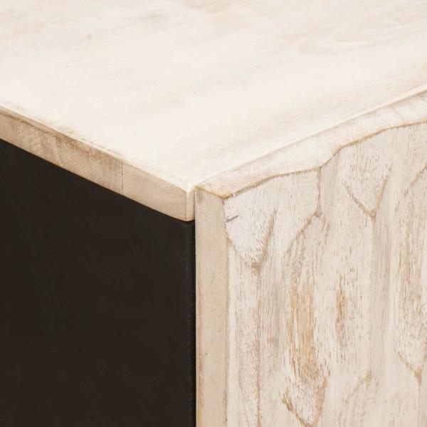 Sideboard Geometrisch Weiße gewaschene Oberfläche