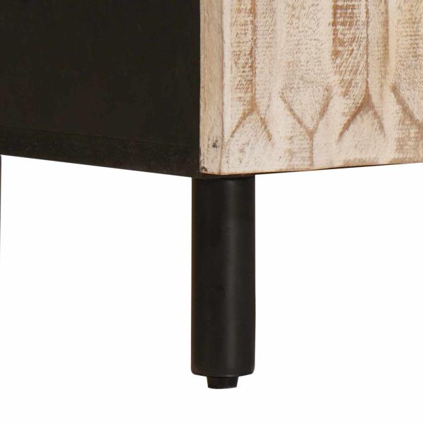 Sideboard Geometrisch Weiße gewaschene Oberfläche