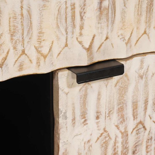 Sideboard Uni Weiße gewaschene Oberfläche