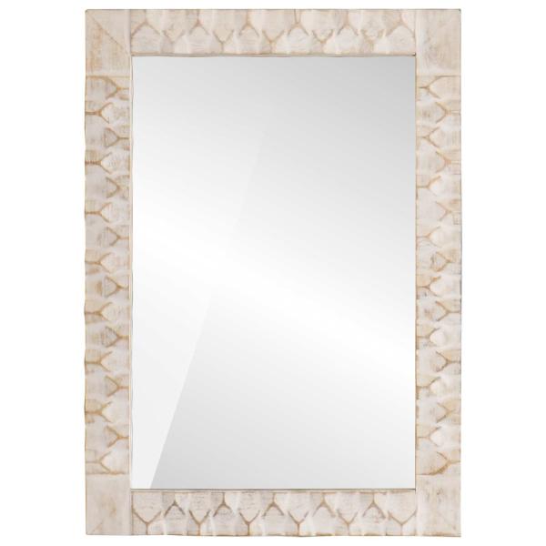 Badezimmer Spiegel Uni Weiße gewaschene Oberfläche