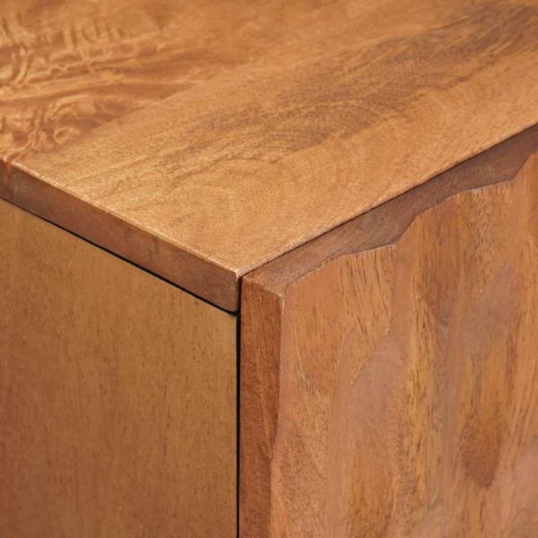 TV-Schränk mit Tür Akazienbraune Oberfläche 105 x 33,5 x 46 cm