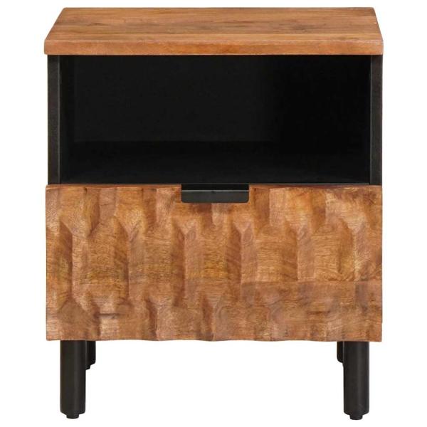Nachttisch 2 stk. Braun 40 x 33 x 46 cm Massivholz Mango
