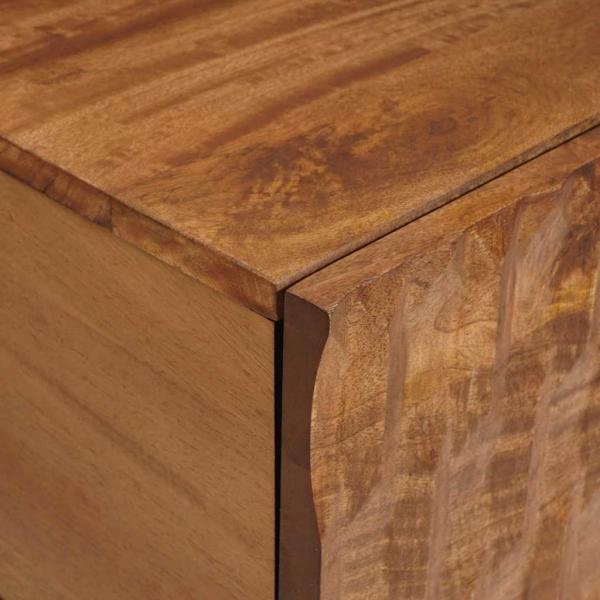 TV-Schränk mit Tür Akazienbraune Oberfläche 105 x 33,5 x 46 cm