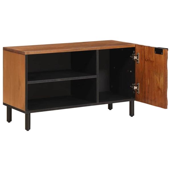 ARDEBO.de - TV-Schränk mit Tür Akazienbraune Oberfläche 80 x 31,5 x 46 cm