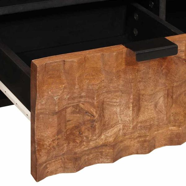 TV-Schränk Akazienbraune Oberfläche 100 x 33,5 x 46 cm