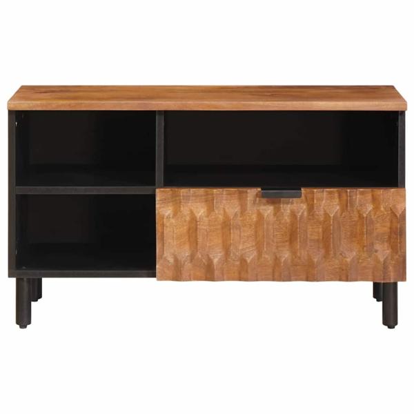 ARDEBO.de - TV-Schränk mit Regal Akazienbraune Oberfläche 80 x 33,5 x 46 cm