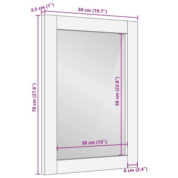 Badezimmer Spiegel Uni Akazienbraune Oberfläche