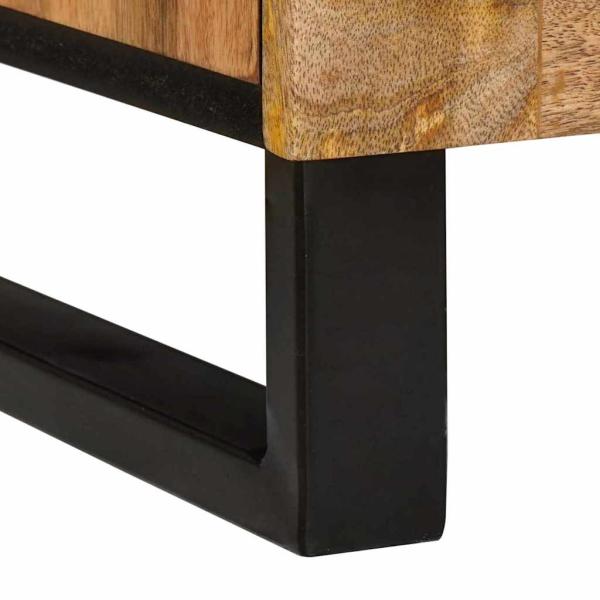 Nachttisch 2 pcs Natur 40 x 33,5 x 46 cm Massivholz Mango