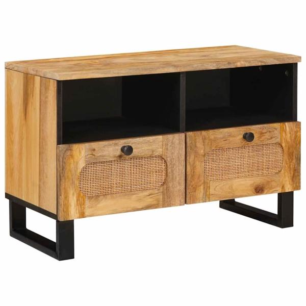 ARDEBO.de - TV-Schränk mit Regal Braun 70 x 33,5 x 46 cm Massivholz Mango