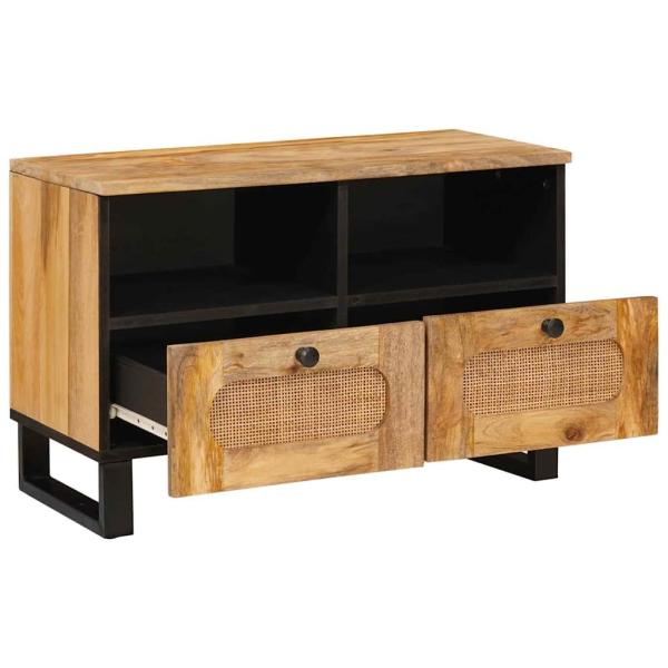 TV-Schränk mit Regal Braun 70 x 33,5 x 46 cm Massivholz Mango