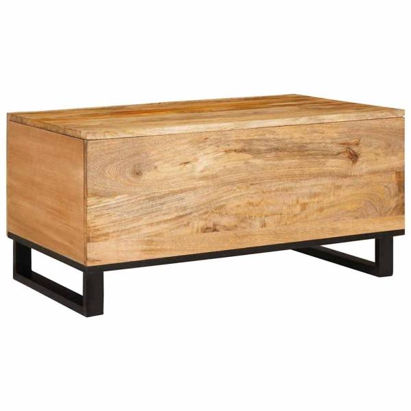 Couchtisch Natur 80 x 50 x 40 cm Massivholz Mango