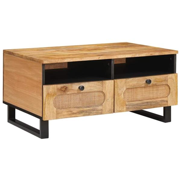 ARDEBO.de - Couchtisch Natur 80 x 54 x 40 cm Massivholz Mango