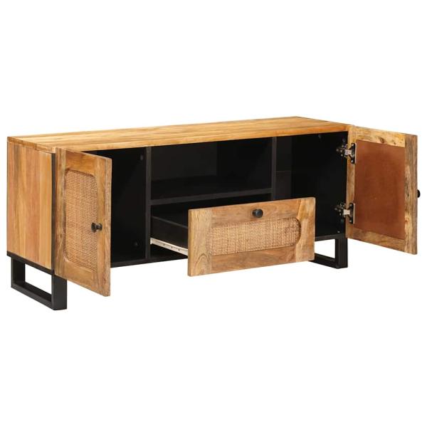 TV-Schränk mit Tür Braun 105 x 33,5 x 46 cm Massivholz Mango