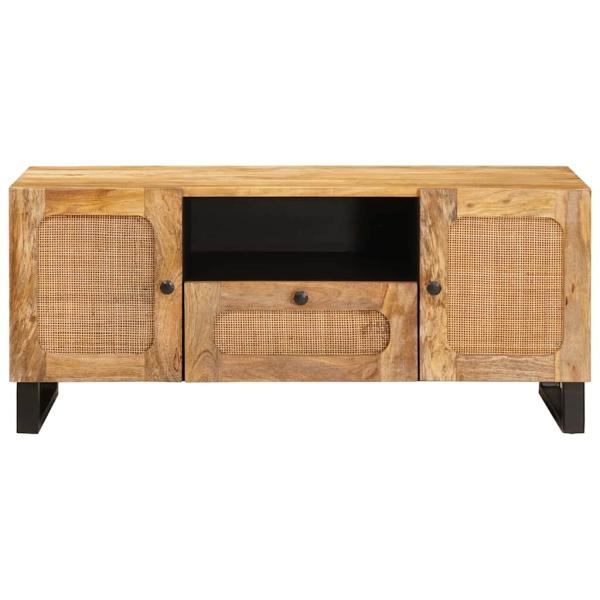 TV-Schränk mit Tür Braun 105 x 33,5 x 46 cm Massivholz Mango