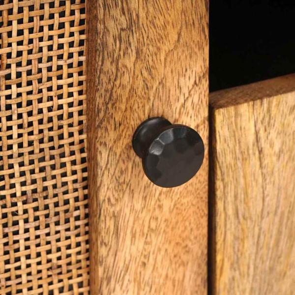 TV-Schränk mit Tür Braun 105 x 33,5 x 46 cm Massivholz Mango