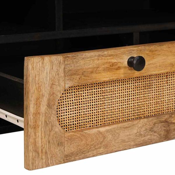 TV-Schränk mit Regal Braun 100 x 33,5 x 46 cm Massivholz Mango