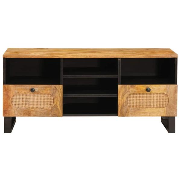 TV-Schränk mit Regal Braun 100 x 33,5 x 46 cm Massivholz Mango