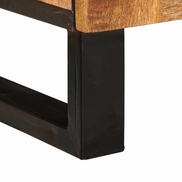 TV-Schränk mit Regal Braun 100 x 33,5 x 46 cm Massivholz Mango