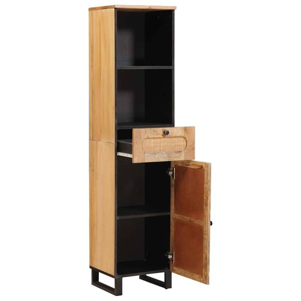 Badezimmerschrank Braun 38 x 33 x 160 cm Massivholz Mango