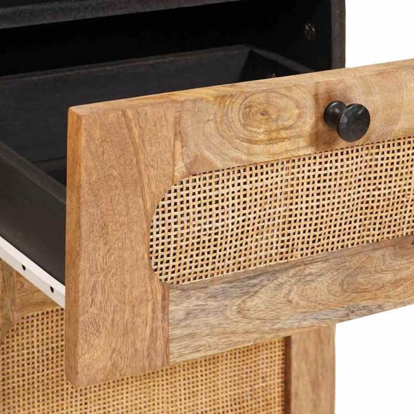 Badezimmerschrank Braun 38 x 33 x 160 cm Massivholz Mango