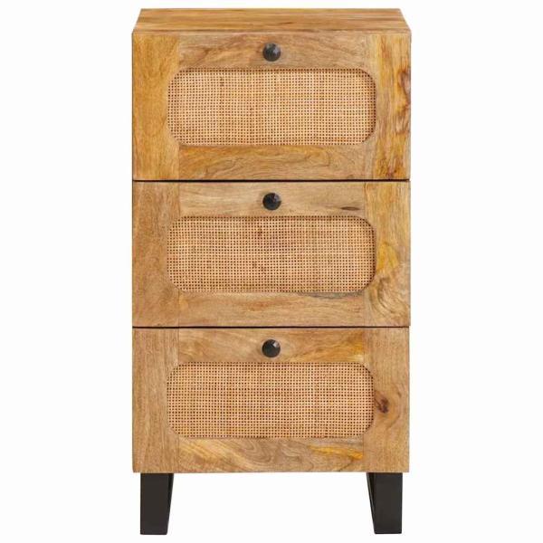 ARDEBO.de - Sideboard mit Speicher Braun 40 x 33,5 x 75 cm Massivholz Mango