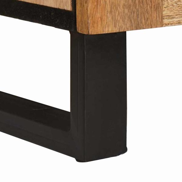 Sideboard mit Regal Braun 90 x 33,5 x 75 cm Massivholz Mango